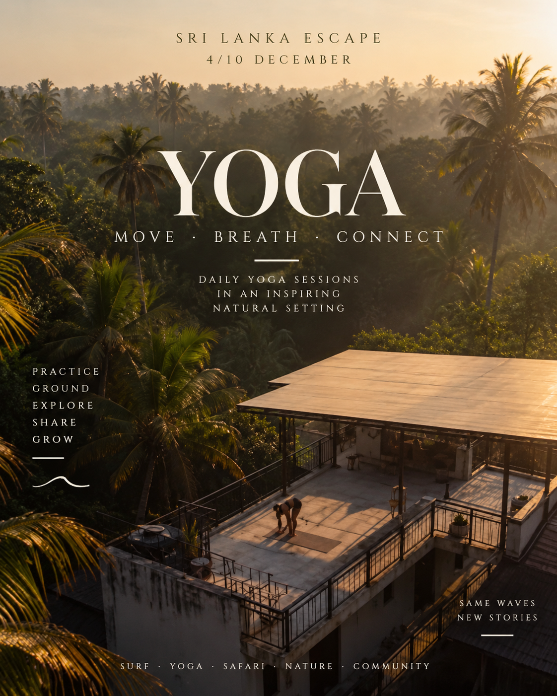 Yoga all’alba in Sri Lanka